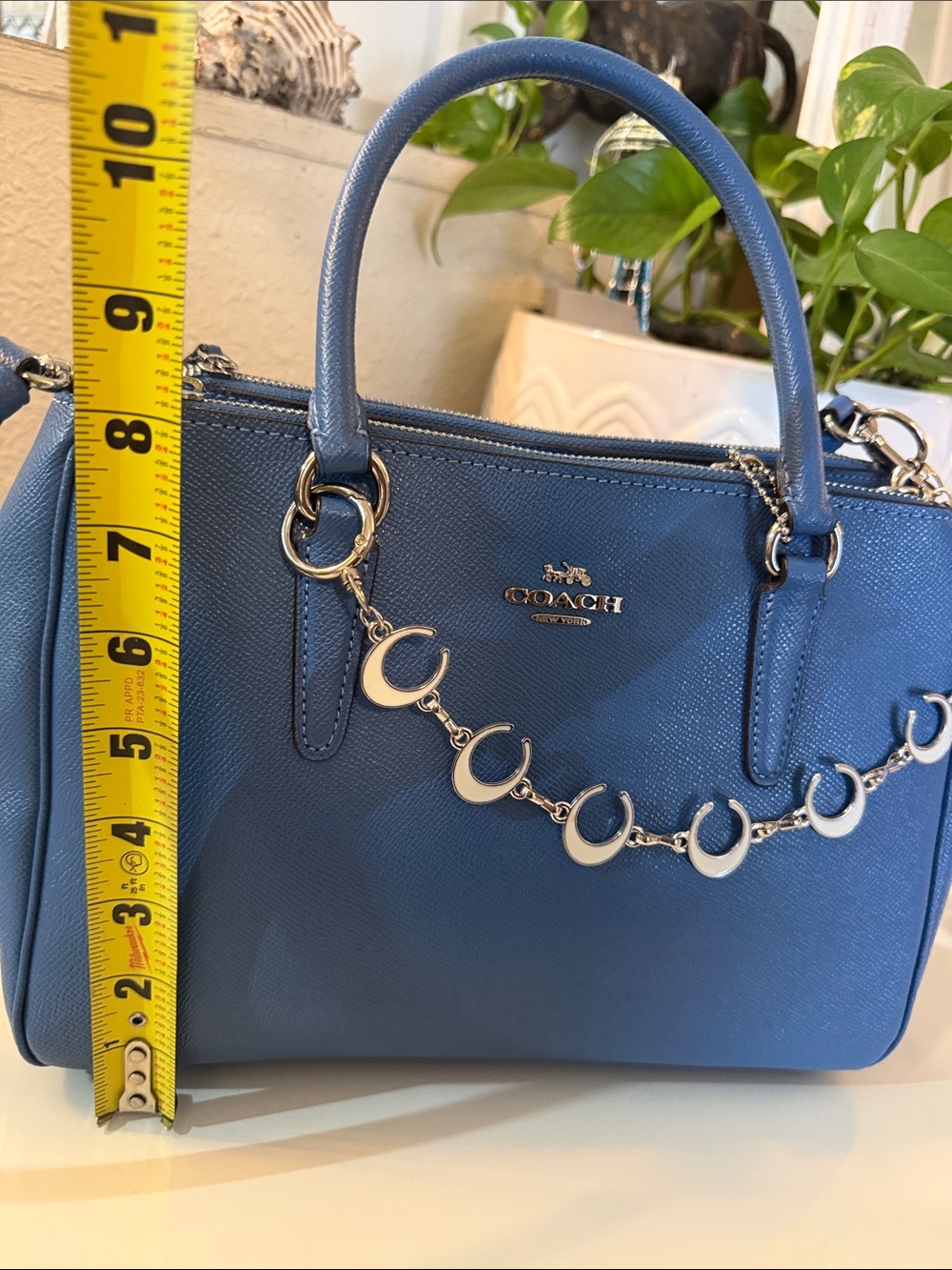 Coach Surrey Carryall in denim blue medium crossbody/top handle bag - Picture 15 of 16